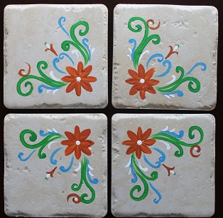 Tile coasters 7